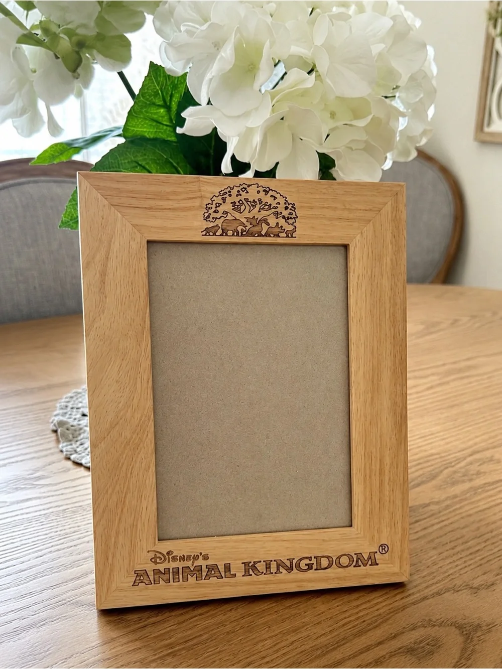 Disney's Animal Kingdom Natural Wood Photo Frame - Holds 5 x 7